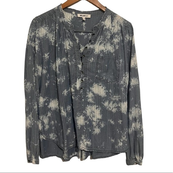 William Rast Tops - William Rast women’s tie dye Chambray Anastasia boho popover top size medium